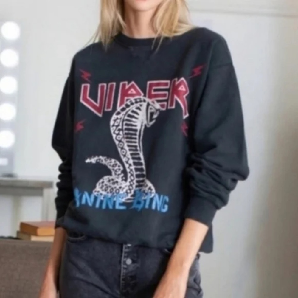 Anine Bing Jaci Viper Sweatshirt Size S